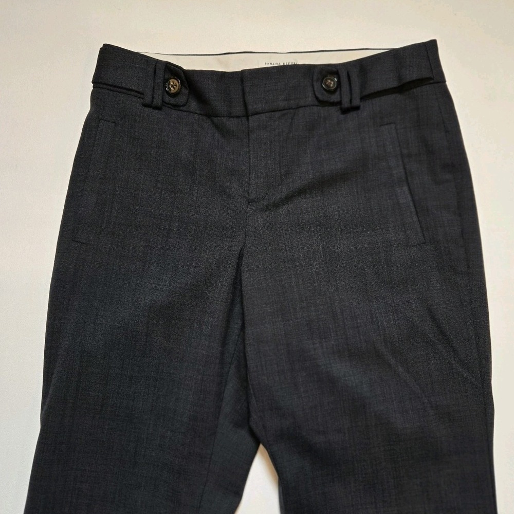 Banana Republic Jackson Fit Dress Pants Size 4 Womens Wool Lined Black - Picture 2 of 11